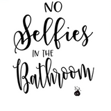 Juego de cuatro fotos con refranes divertidos para el cuarto de baño