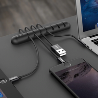 Organizador de cables USB de silicona.