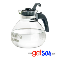 Hervidor de té silbido de cristal de borosilicato.