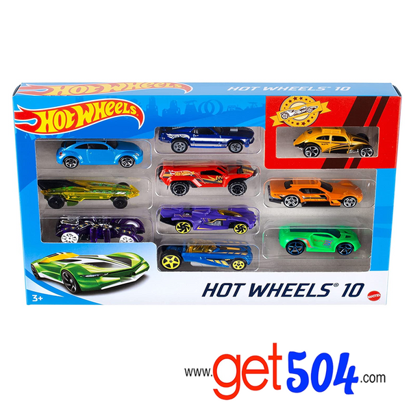 Hot Wheels Paquete de 10 automóviles (los estilos pueden variar)