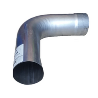 CODO DE ESCAPE DE 5" X 15 X 15 ALUMINIZADO MIXTO DE 90 GRADOS