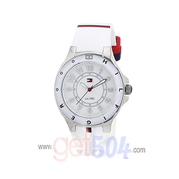 Reloj Tommy Hilfiger 1781271 de acero Inoxidable con correa de silicona blanca