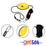 MOOCY 30 pies, flotador correa y gancho de acero inoxidable para pesca