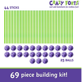 Crazy fuerte, púrpura, 69 piezas