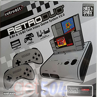 Sistema de Video Juego, Plata / Negro Retro-Bit Retro Duo Twin NES.
