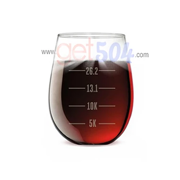 Vaso grabado para medición de vino para corredores