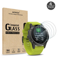 Protector de visualización para Garmin Fenix 5 (Paquete de 4) akwox