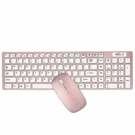 Teclado y ratón, URCO ergonómico de bajo ruido estéticamente