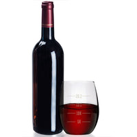 Vaso grabado para medición de vino para corredores